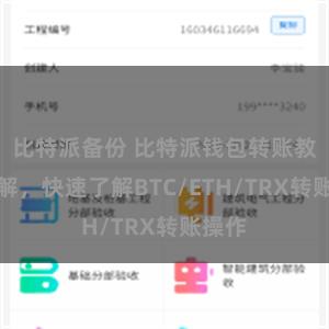 比特派备份 比特派钱包转账教程详解，快速了解BTC/ETH/TRX转账操作