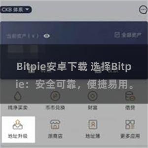 Bitpie安卓下载 选择Bitpie：安全可靠，便捷易用。