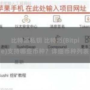 比特派私钥 比特派(Bitpie)支持哪些币种？详细币种列表