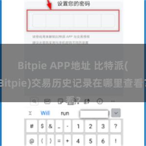 Bitpie APP地址 比特派(Bitpie)交易历史记录在哪里查看？